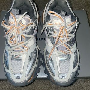 Balenciaga Women's Gray And Purple Track Sneakers